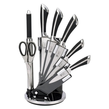 7pcs, knife stand set, knives set, black, RoyaltyLine RL-KSS700