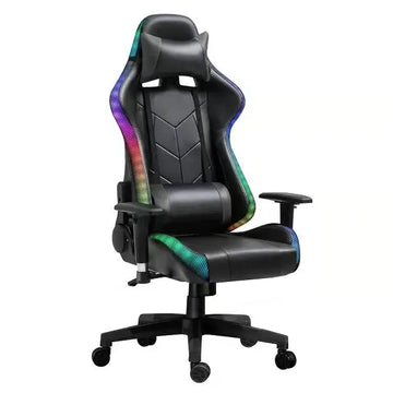Gaming Chair, PU Leather, Up to 120kg, Black
