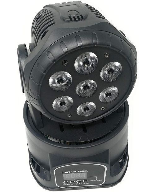 7x10w, rgb leds, light projector, rotating head
