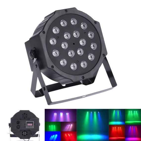 Programmable 18-LED 18W RGB strobe light