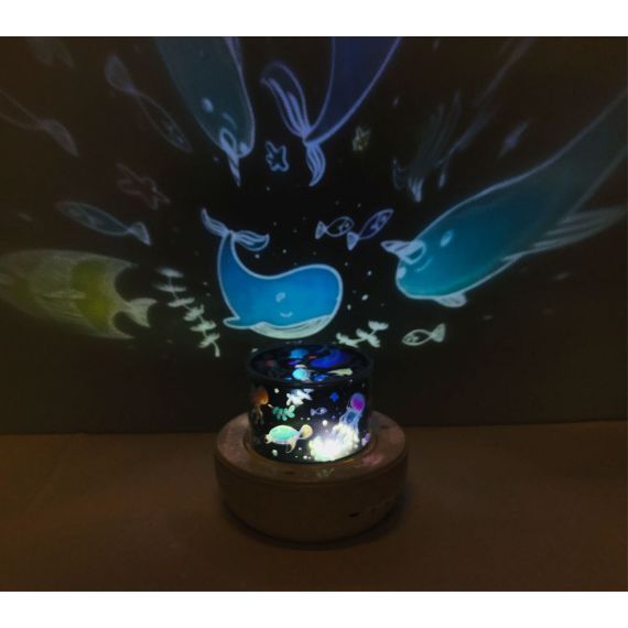 Night lamp with projector various themes WH-E01