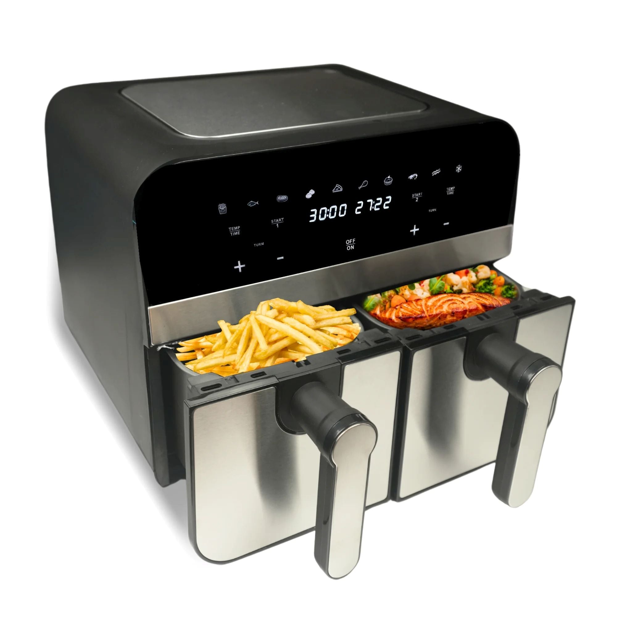9LT, Double Basket Air Fryer, 2400W, Comfy Nest