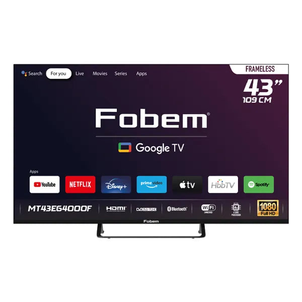 FOBEM MT43EG4000F 43” Full HD LED TV, Google TV