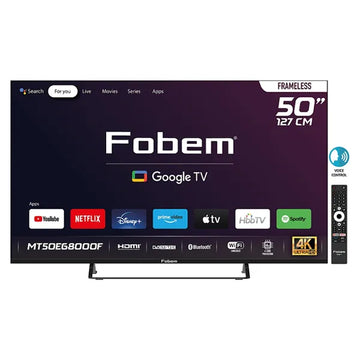 FOBEM MT50EG8000F 50” 4K Ultra HD LED TV, Google TV