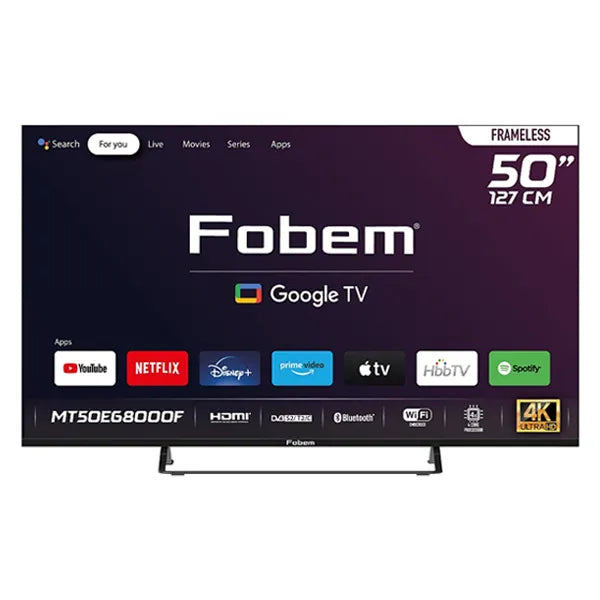 FOBEM MT50EG8000F 50” 4K Ultra HD LED TV, Google TV